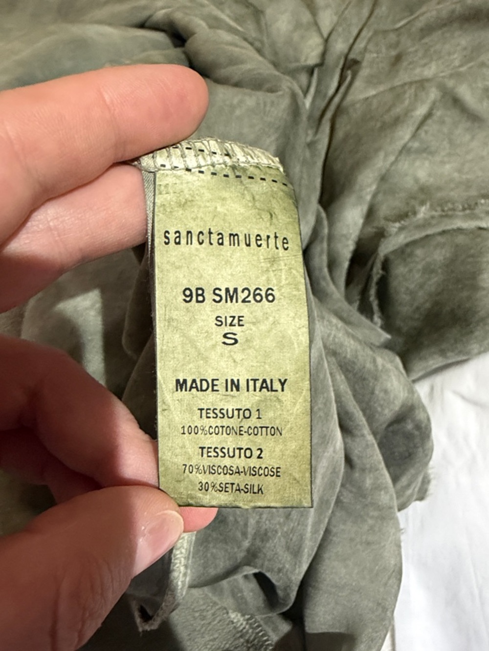 Washed Olive Green Sleeveless Knot-Front Maxi Dress - Picture 4 of 5